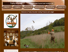 Tablet Screenshot of hunttrophymountain.com